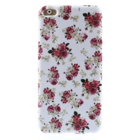 White and rose flower Funda iPhone 6 Plus/6S Plus