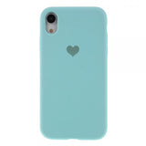 Hard Heart Silicone blue Funda iPhone X / XS