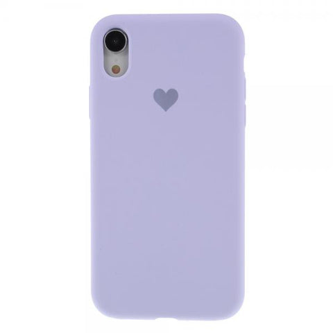 Hard Heart Silicone purple Funda iPhone X / XS