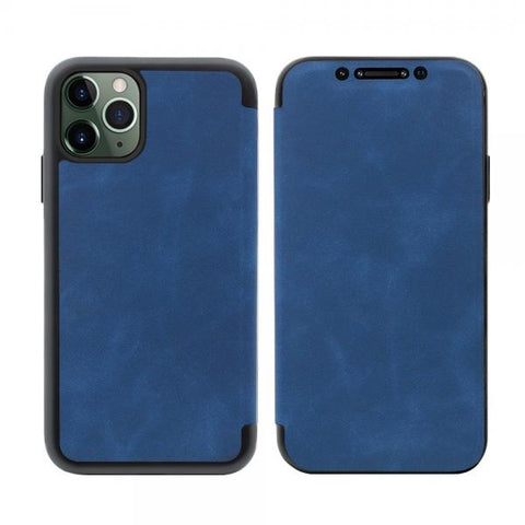 Slim tapa Leather azul Funda iPhone 11 Pro Max