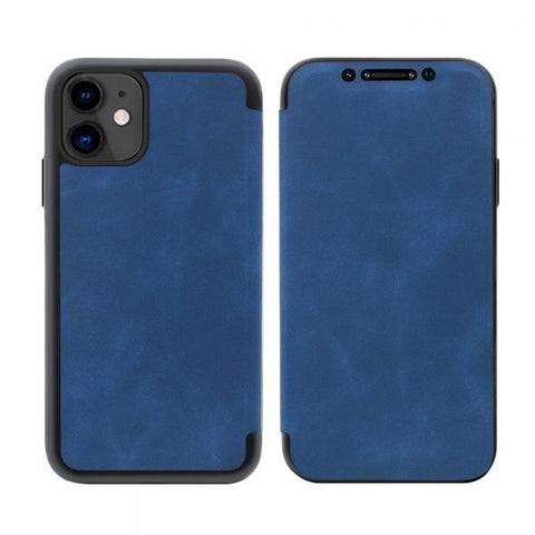 Slim tapa Leather azul Funda iPhone 11