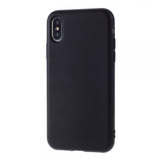 Hard Silicone Buttons negro Funda iPhone X / XS