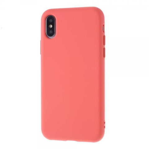 Hard Silicone Buttons coral Funda iPhone X / XS