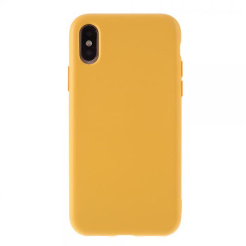 Hard Silicone Buttons mostaza Funda iPhone X / XS