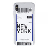 Boarding Pass New York Funda iPhone X / XS
