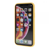 Hard Heart Silicone yellow Funda iPhone XR
