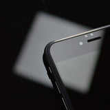 Cristal Templado iPhone 6/6S/7/8/ SE 2020 marco negro SILICONE DRM
