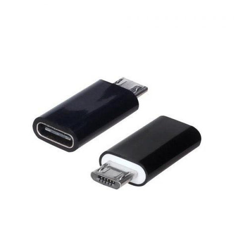 Adaptador Micro USB a USB Tipo C negro